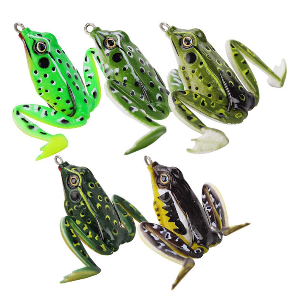 5CM Esca da Pesca Rana Razzo Amo da Pesca Morbido Articoli Sportivi Trota d'Acqua Dolce