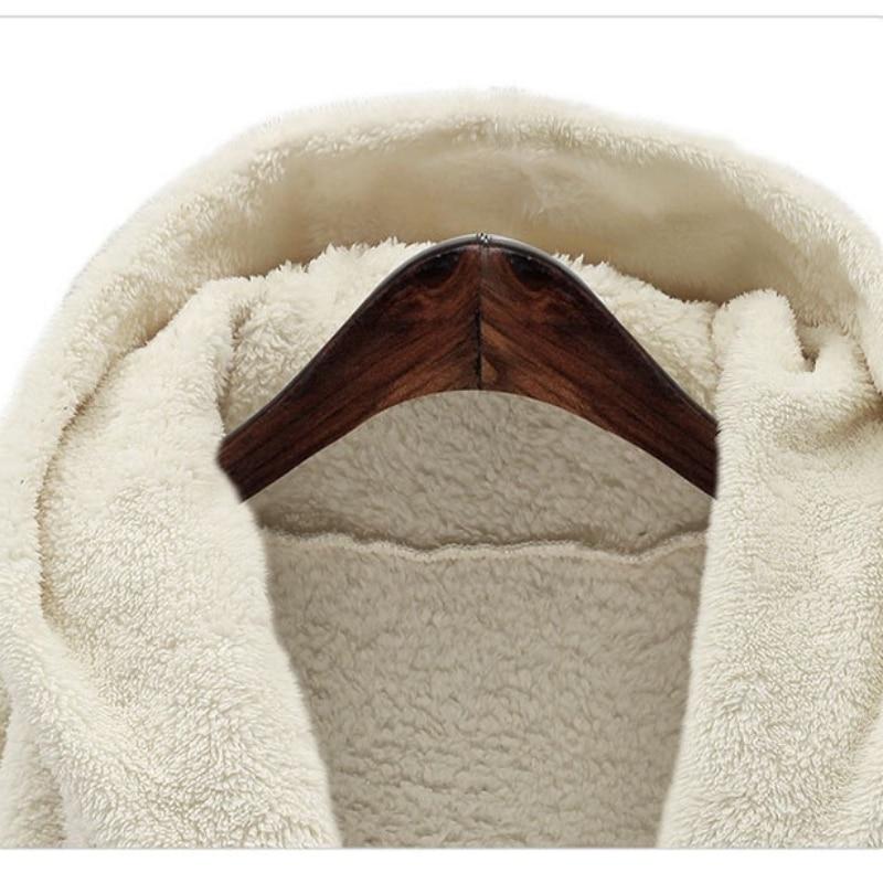 Winter Solid Long Sleeve Jackets 2026 Hooded Loose Plush Coats Large Cardigan Clothes For Women Female Bat Sleeve Clothing 23973