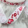Mingxin Valentine's Day DIY Jewelry Ribbon with Peach Hearts & Leopard Print