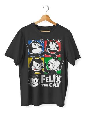 90s Felix The Cat Retro Graphic Tee Mens Unisex Cotton Black T-Shirt