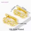 Trendy 18K Gold Plated Shvenzy Earring Hooks,Inlaid Zircon Earring Fixtures,For Jewelry Making DIY Handmade Crafts Wholesale