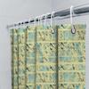 Elegant Bath Curtains Blue And Yellow Printed Shower Curtain Fabric Bathroom Decor Waterproof Rod Pocket For Home Use