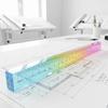 Color Ruler and Cube - Two in One Geometric Drawing Tool, Mathematics Learning Stationery Set, Drawing and Measuring Supplies