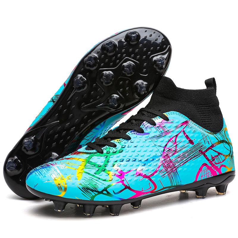 Comfortable breathable Hot Sale Fashion Football Shoes Trainers Men Women Long Spikes Futsal Cleats Men Lightweight Soccer Sneak