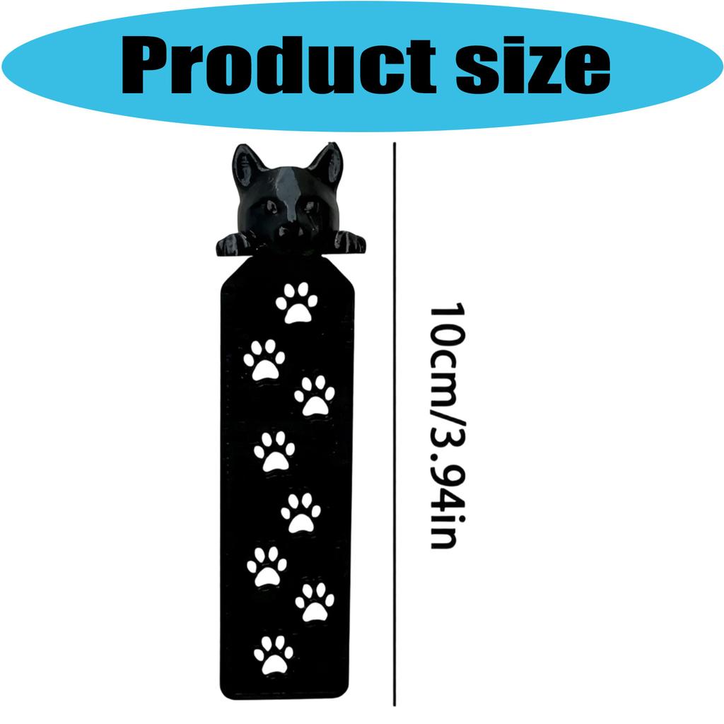 2Pcs Kitten Themed Plastic Bookmarks Textbook Novel Page Holder For Books Notebooks Diaries Journal Planner Documents