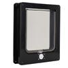 Pet Door with Four Way Locking Positions Flap Door for Cat Dog Pet Security Gate DoorL Black