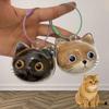 Transparent Cat Hair Collector Keychain Feline Fur Storage Box Creative Pet Hair Holder Hanging Accessory for Cat Owners