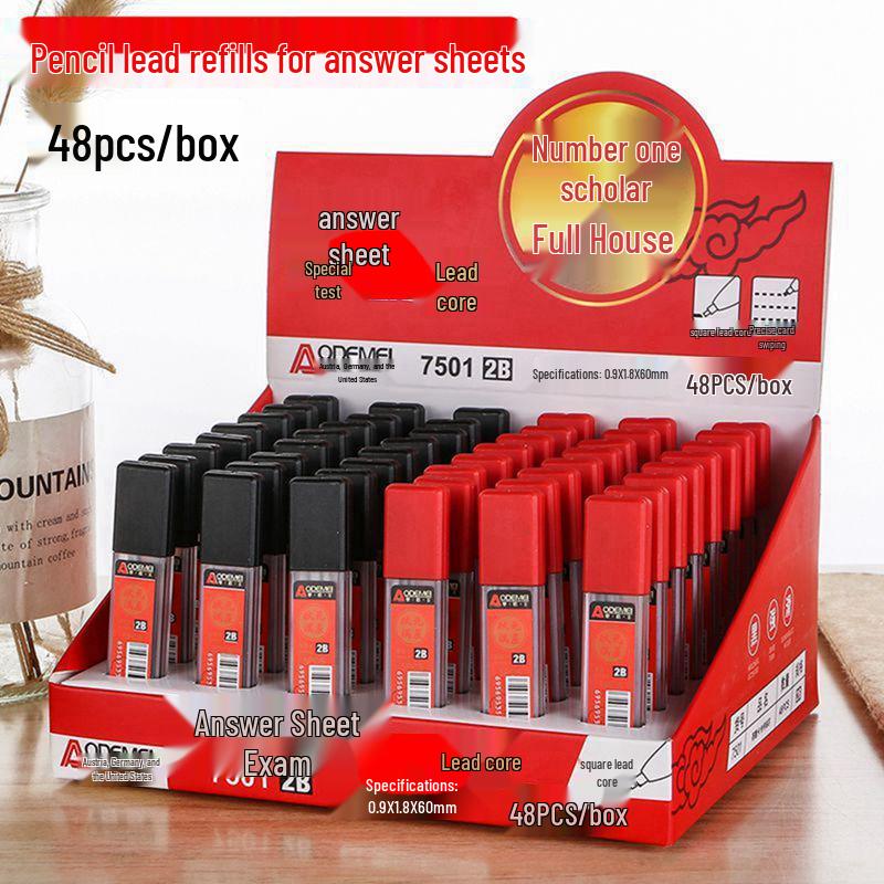 

7501 Square 2B Pencil Refills for Student Exam Answer Sheets, 5-Pack