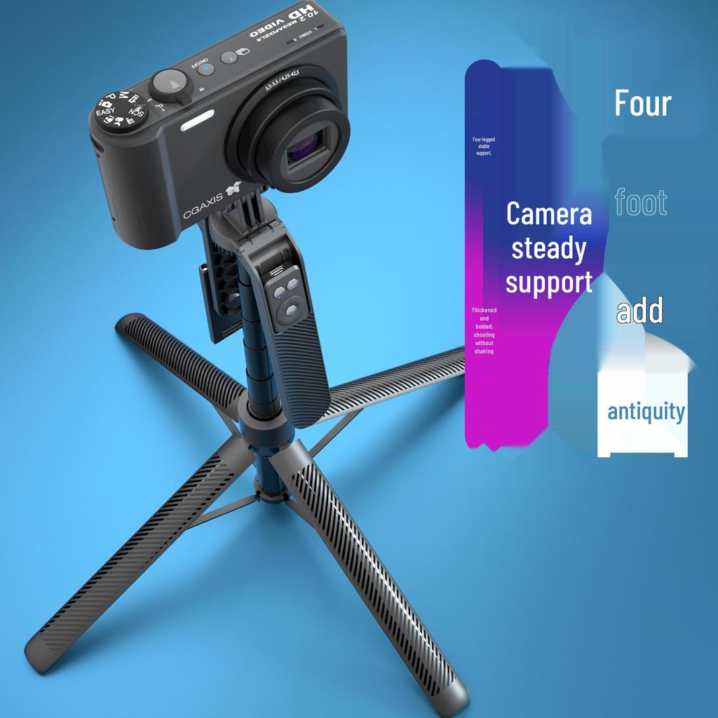 A14 Pink Bluetooth Selfie Stick with Remote, Aluminum Alloy, 1.8m, Four-Leg Support, Beauty Fill Light for Live Broadcast.