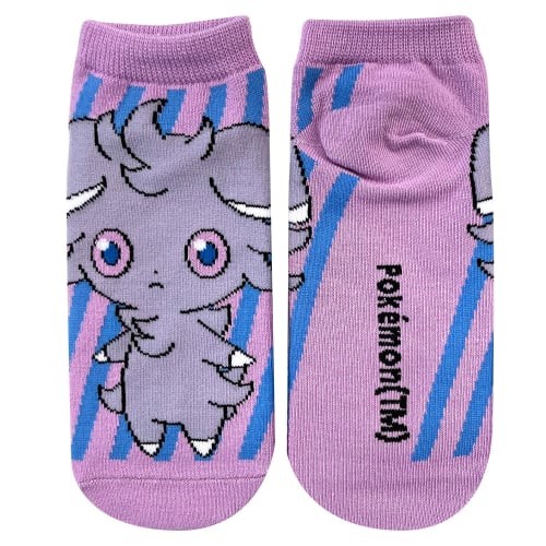Small Planet Pok?mon Character Socks, Mewspur Stripe, Women's, Sizes 23-25cm