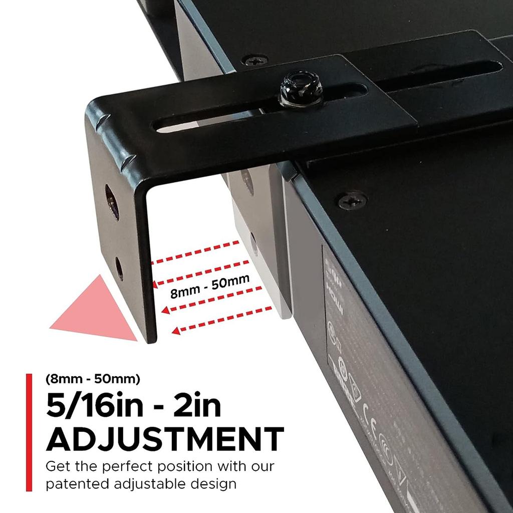 Adjustable Wall Mount Bracket Set for Soundbar Space Saving L Shaped Sliding Soundbar Mount Maximize Your Room Potential