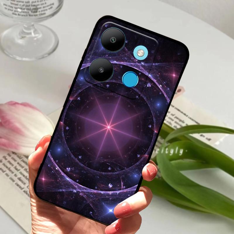 For Infinix Smart 7 Case Luxury Silicone TPU Soft Phone Black Cover Cases For Infinix Smart7 X6515 Funda Protector Coque Capa