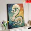 DIY Pearl Art Dragon Painting Kit 5D Crystal Rhinestone Embroidery for Bedroom Living Room Wall Decoration Handmade Craft