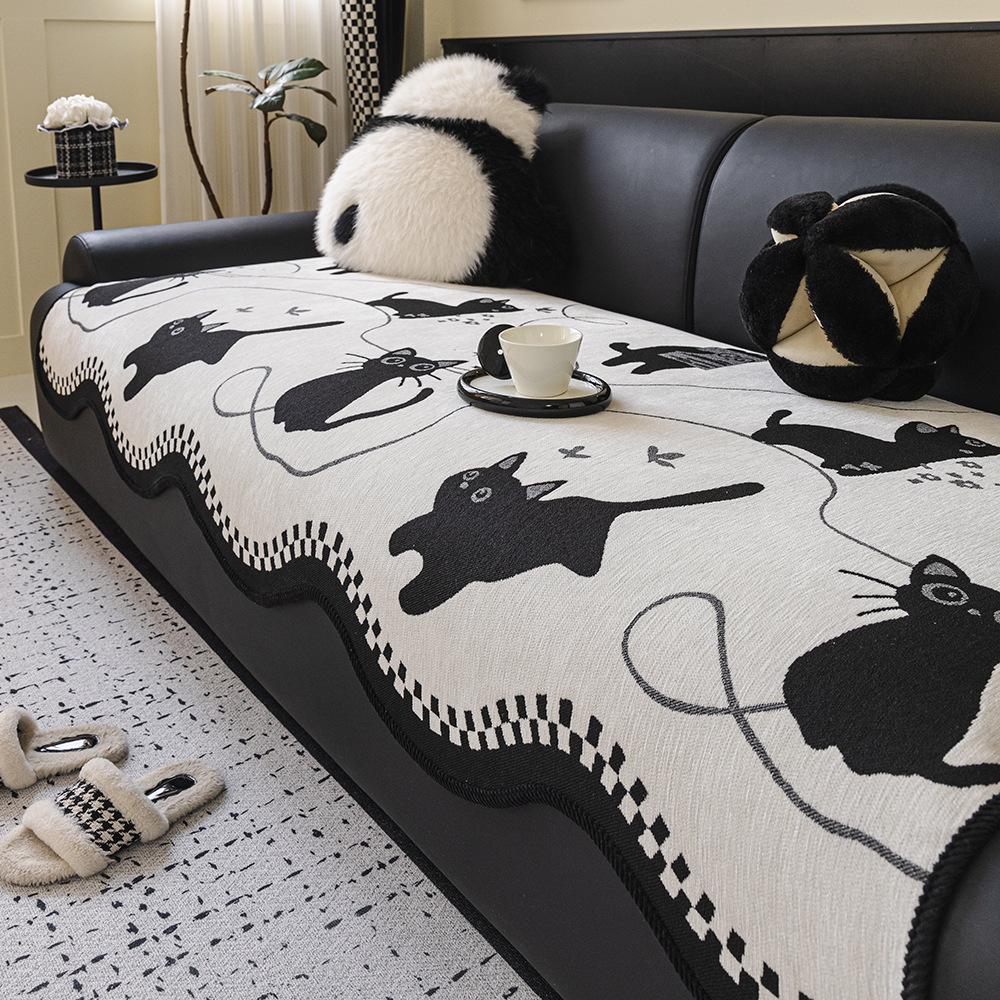 

М’який рушник для дивана неправильної форми, суцільний колір, розкішні чохли для вітальні, всесезонні універсальні протиковзкі чохли на дивани 45x45cm(pillowcase)