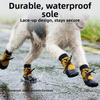 4PCS Non-slip Knitted Dog Shoes Adjustable Straps Elastic Dog Booties  For Small Medium Dogs