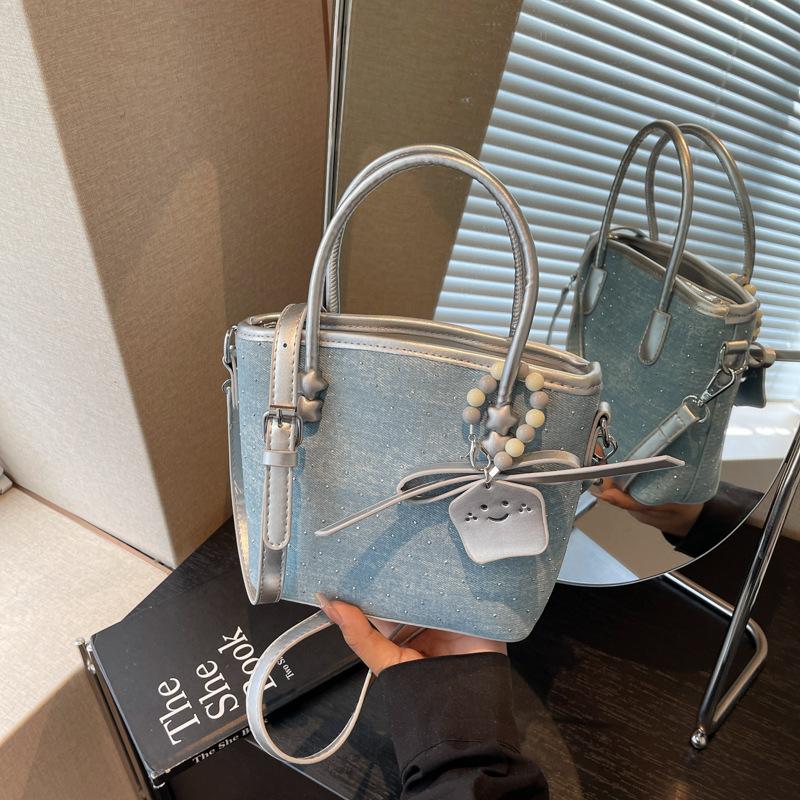Heutige beliebte Taschen Damen neue tragbare Bucket Bags Denim vielseitige Schultertaschen Umhängetaschen