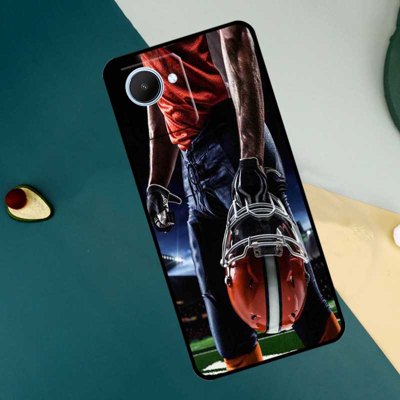 American Football Sport For Realme C55 C71 C75 C67 C63 C51 C61 C53 C35 C65 11 12 13 14 15 Pro Plus GT6 GT7 Pro Case