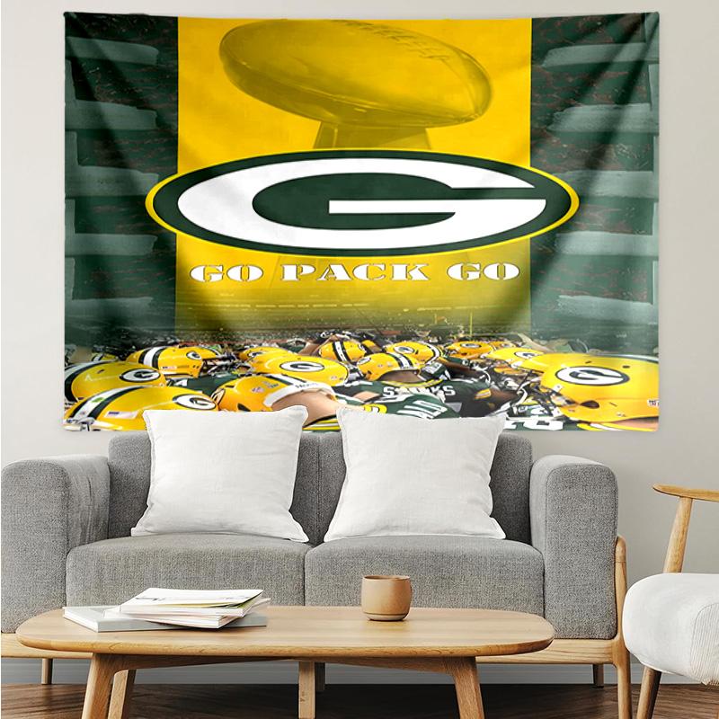 Green Bay Packers Logo Tapestry Hanging for Bedroom,Livingroom, Playroom,Decor Art Room Wall Tapestry Holiday and Birthday Gifts
