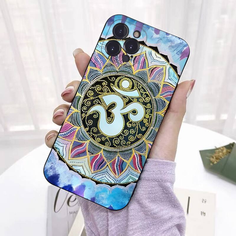 Husa de telefon Aum Om Yoga din silicon moale pentru iPhone 14 13 12 11 Pro Mini XS MAX 8 7 6 Plus X 2020 XR Shell