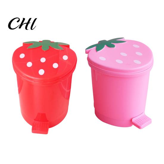 Secchio della Spazzatura Pattumiera Grande Capacità Buona Capacità di Carico Forma Raffinata Conveniente Alta Durabilità Contenitore per Rifiuti Decorativo Plastica Stile Fragola