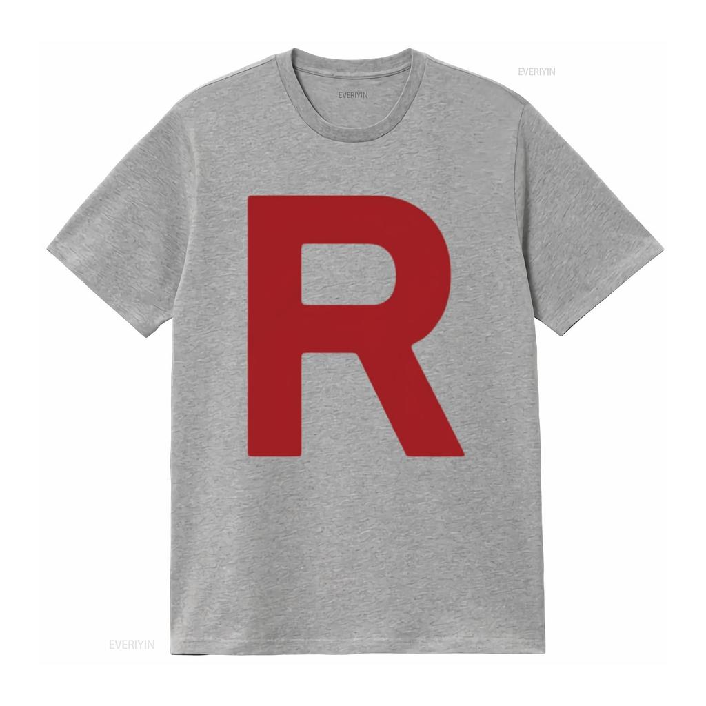 Team Rocket Inspiriertes T-Shirt Kostüm Erwachsenen Halloween Für Männer Schwarz Klein Vintage Gewaschenes Oberteil Für Den Alltag Weich Bequem
