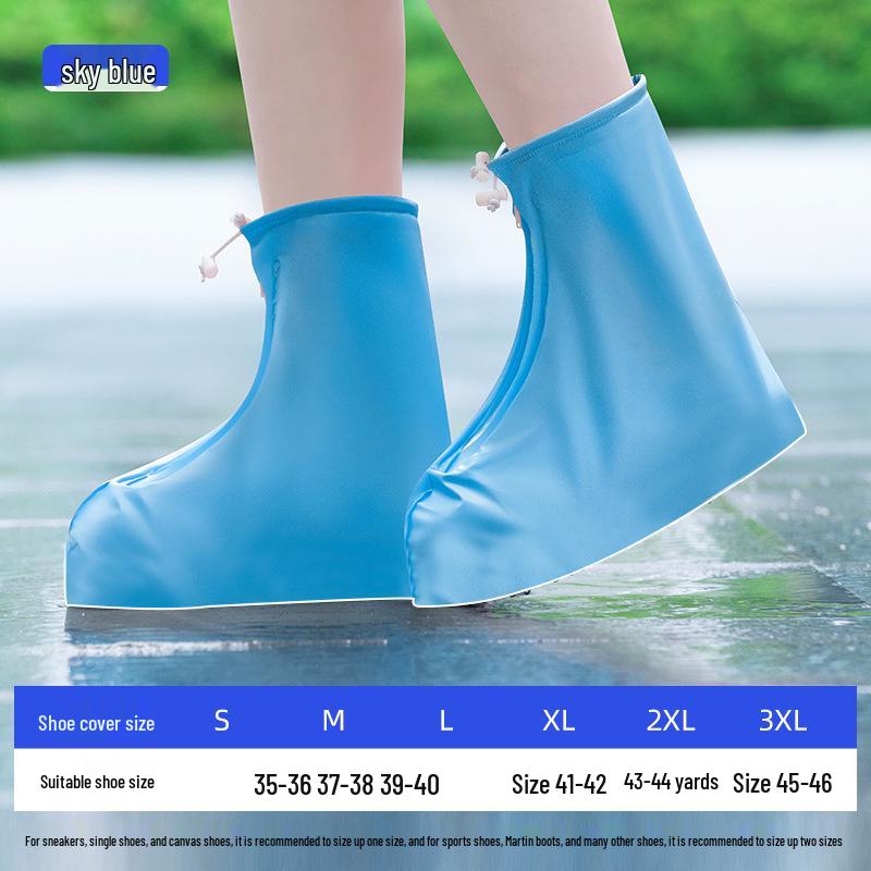 Non-Slip Waterproof PVC Rain Shoe Covers - Thickened & Durable for Outdoor Use by Men and Women