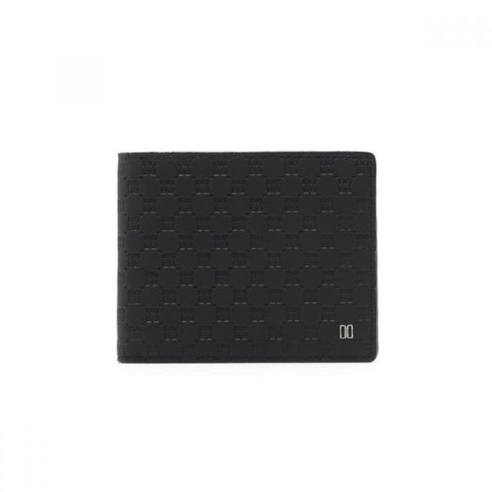 Daks Black Dd Plate Logo Matte Leather Wallet Dbwa8e363bk