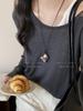 Korean Reinna Irregular Heart Pendant Necklace - Adjustable Sweet Cool Accessory