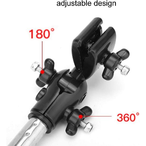 Umbrella Mount Holder, Wheelchair Stroller Umbrella Attachment Handle Bar Holder Clamp Supporter Connector