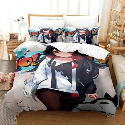Impression 3D Anime Kawaii Filles Ōokami Mio Ensemble de Literie Simple Twin Complet Queen King Size Ensemble de Lit Adulte Enfant Chambre Housse de Couette Ensembles