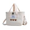 Canvas Mummy Bag Bear Multifunctional Single Shoulder Bag Baby Care Storage Picnic Dinner Container Women Handbag
