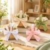 Mini Handwoven Basket with Handle Flower Basket  For Home Wedding Decor