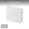 Japanese Storage Bin, Stackable Plastic Organizer Box, Bookshelf Basket White Large