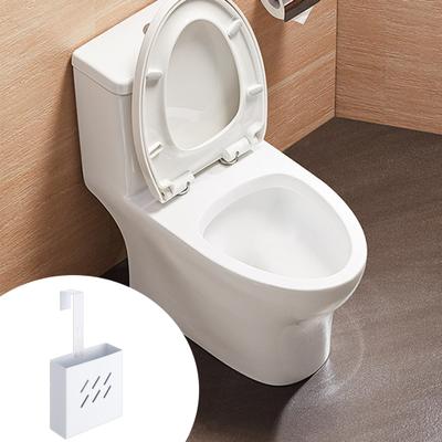 Držák na čisticí tablety na toaletu Nerezová krabička na čistič toalety s nastavitelným háčkem Univerzální držák na tablety pro nádržku WC