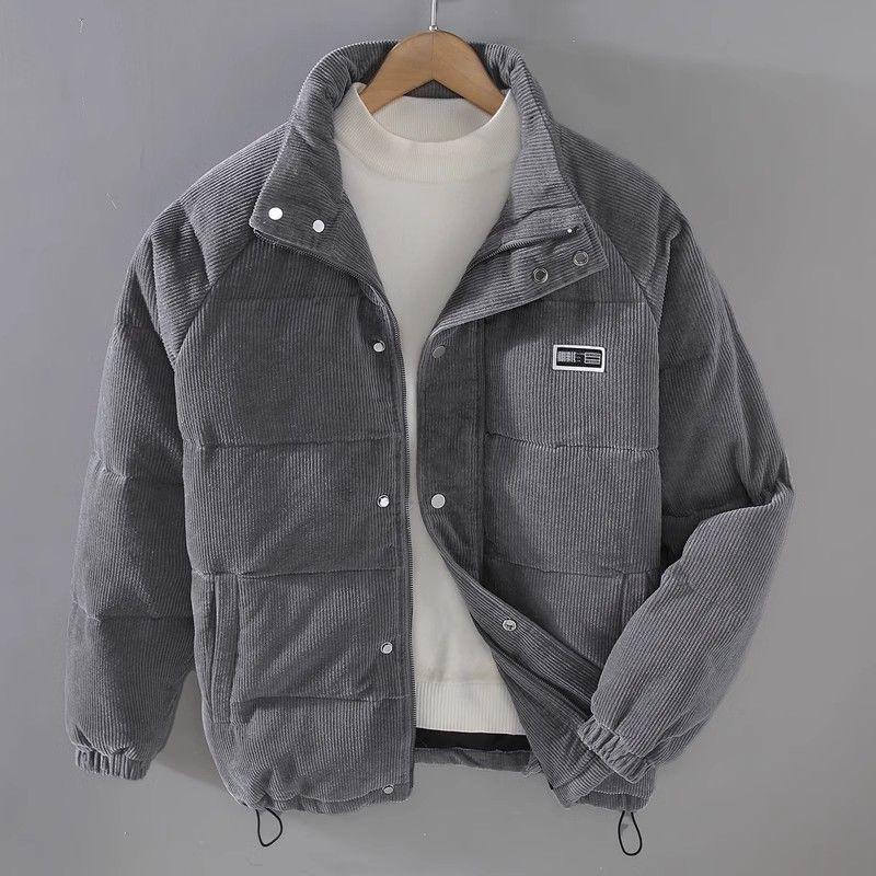 Men's Trendy Japanese Retro Corduroy Winter Jacket - Warm, Thick Cotton Bread Style for Couples