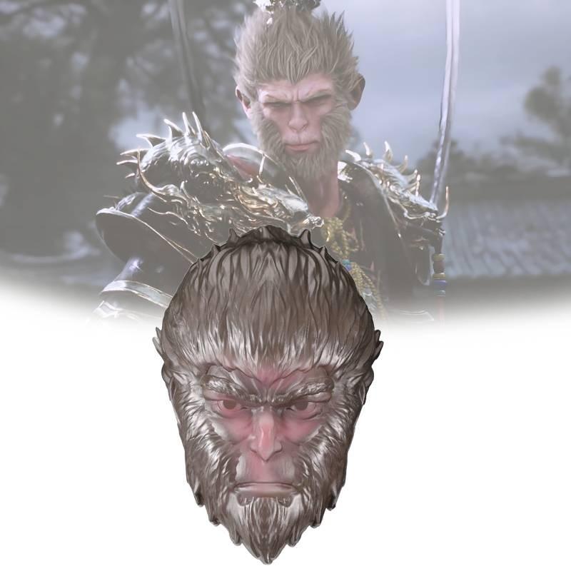 Black Myth Wukong Mask Hilarious Monkey Headpiece For Halloween And Cosplay Fun