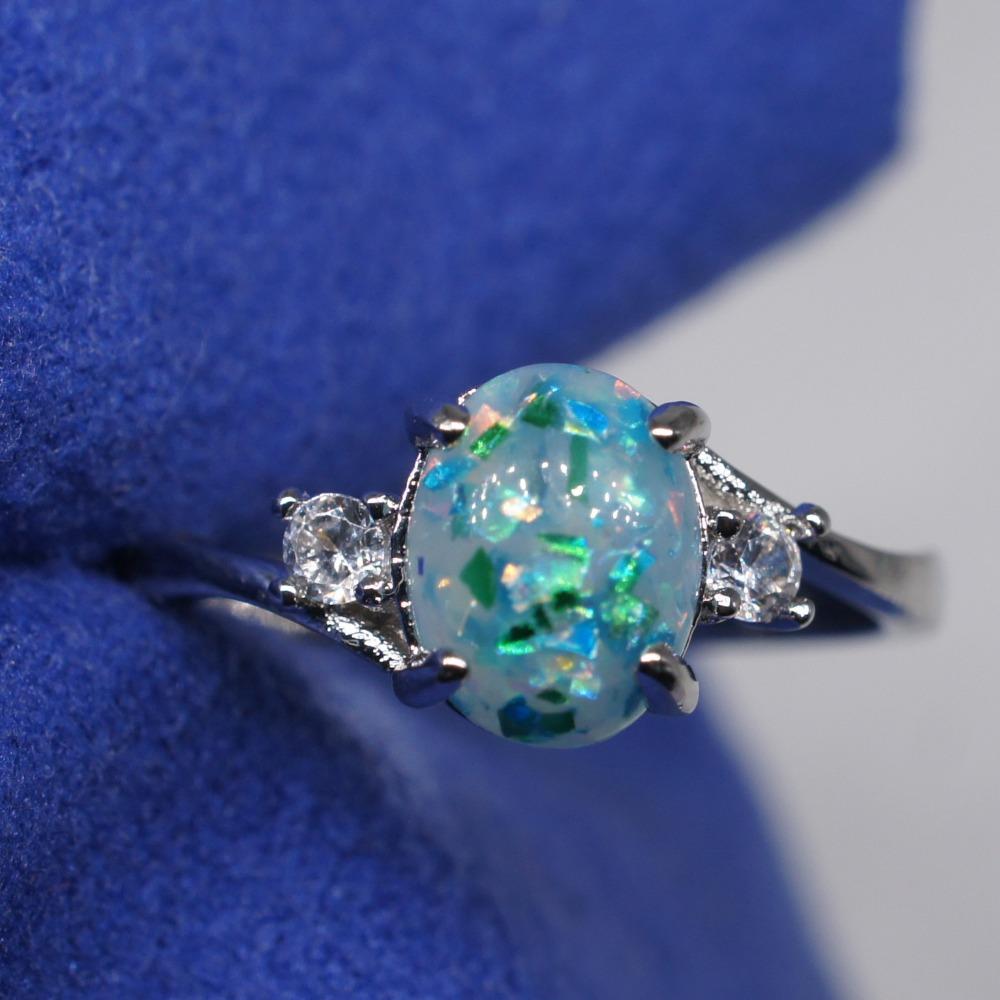 Opal Ring Couple Jewelry Fashion Gemstone Rings for Women Men Stylish Hand Accessories