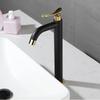 Bathroom Basin Faucet Single 304 Stainless Steel Cold Water Bathroom Sink Faucets Black and Gold  Single Handle Washbasin Tap