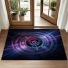 Manchester City Design Crystal Velvet Rug Soft Decorative Mat for Bedroom Entrance