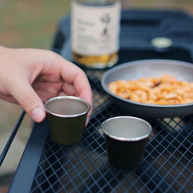 Light weight Pints Cup Suit Stackabled Metal Cup Beer Mugs Small Coffee Portables for Camping and Outdoor Activity