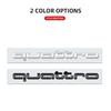 ABS Car Front Grille Emblem External Auto Body Sticker Auto QUATTRO Emblem Accessories for Hot S A3 A4 B8 8P 8V A6 C7 A5 Q5 B7