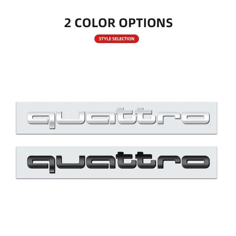 ABS Car Front Grille Emblem External Auto Body Sticker Auto QUATTRO Emblem Accessories for Hot S A3 A4 B8 8P 8V A6 C7 A5 Q5 B7