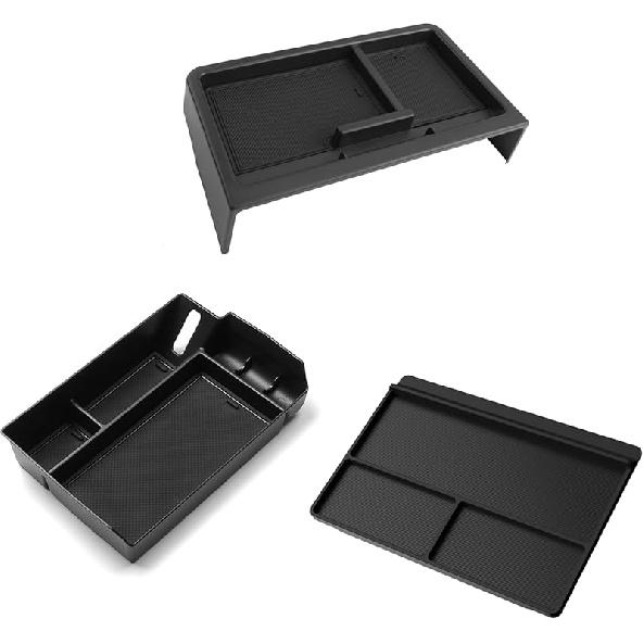 CDEFG Center Console Organizer Tray Compatible With -2024 2025 Toyota Sienna Armrest Anti-Slip Storage Pad, Armrest Lid Nonslip Mat Cellphone Barrier