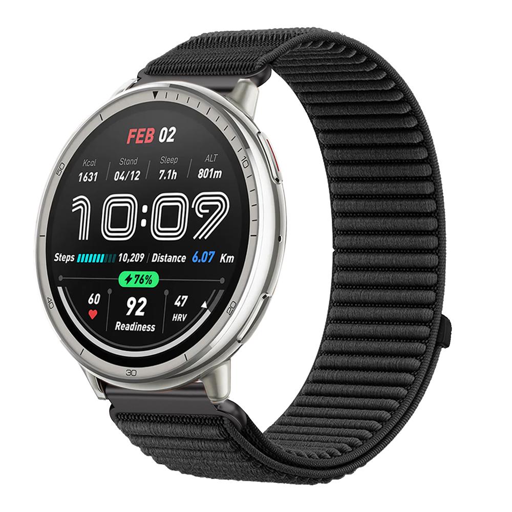 20mm 22mm Nylon Loop Strap for Amazfit Active 2 Band Correa for Amazfit Balance 2/Helio/Bip 6 5/GTR/GTS 4 3 Breathable Bracelet