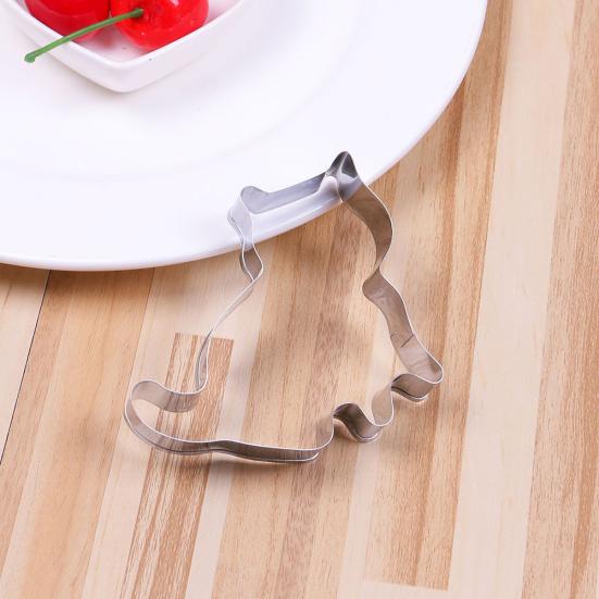 4Pcs Lovely Cat Stainless Steel Cookies Cutter DIY Fondant Pastry Biscuits Mold
