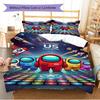 Name Custom Among Us Pattern Bedding Set Quilt Cover Pillowcase Home Decor Gift (1 * Duvet Cover + 2 * Pillowcase, Without Core)