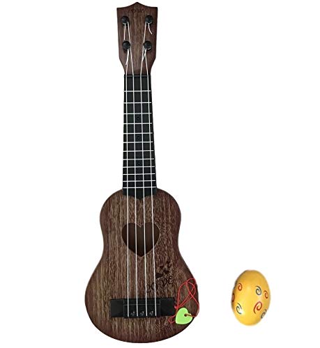 

SWANBELLE игрушка укулеле сердце мини гитара фото аксессуары яйцо шейкер 4 струны детский (Темный, 44см)