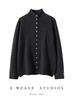 Design-Conscious Pure Cashmere Twelve-Stitch Roll-Edge Turtleneck Cardigan - Autumn/Winter Solid Color Loose Fit