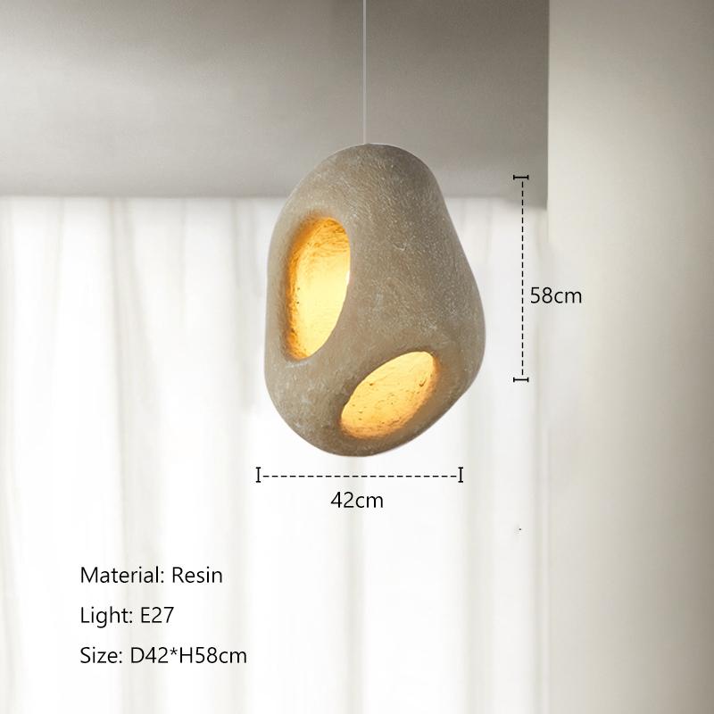 LED Art Wabi-sabi Style Creative Restaurant Pendant Light Post Modern Lustre Bedroom Dining Room Home Decor Bedside Hanging Lamp
