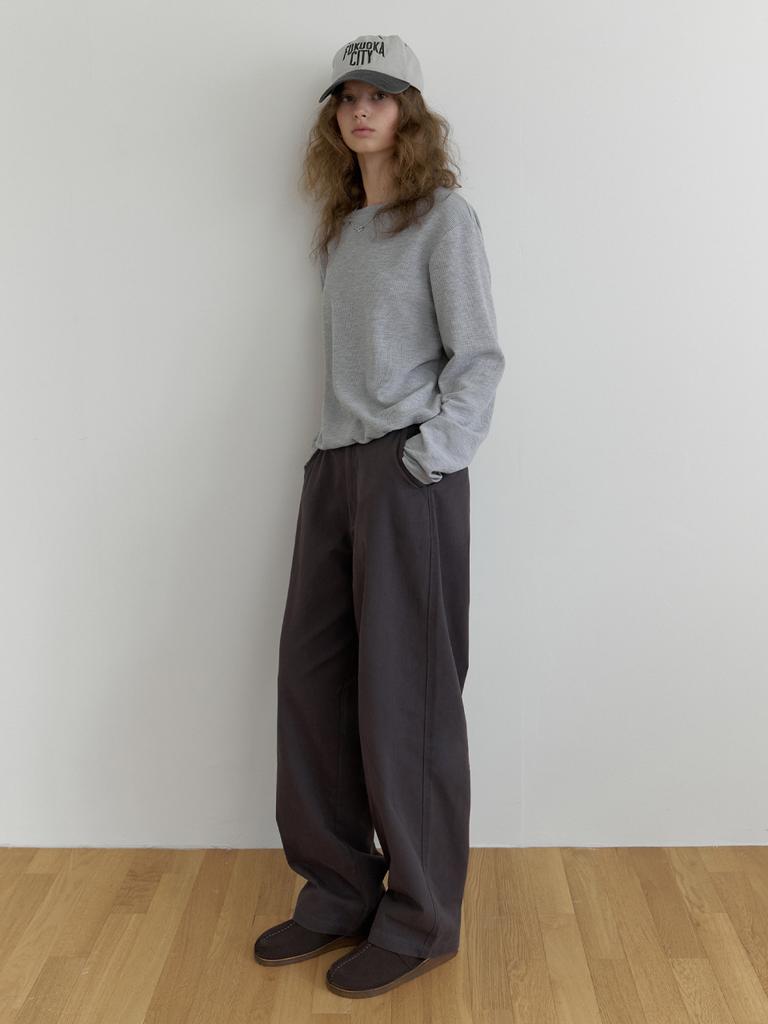 Deomiteun [3Rd] Pod Cotton Pants (Charcoal)